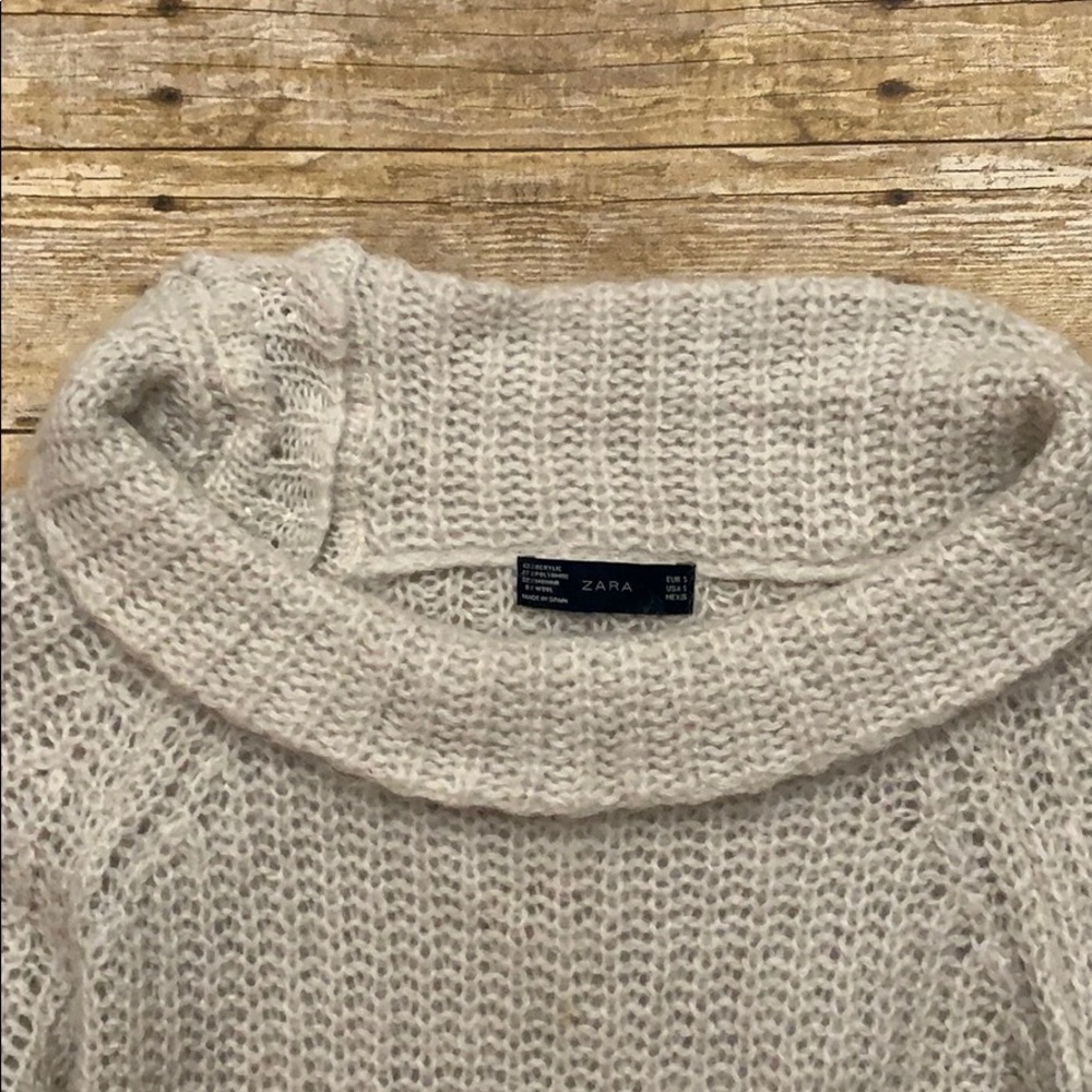 Zara Long Knit Cowl Neck Sweater - Picture 8 of 8